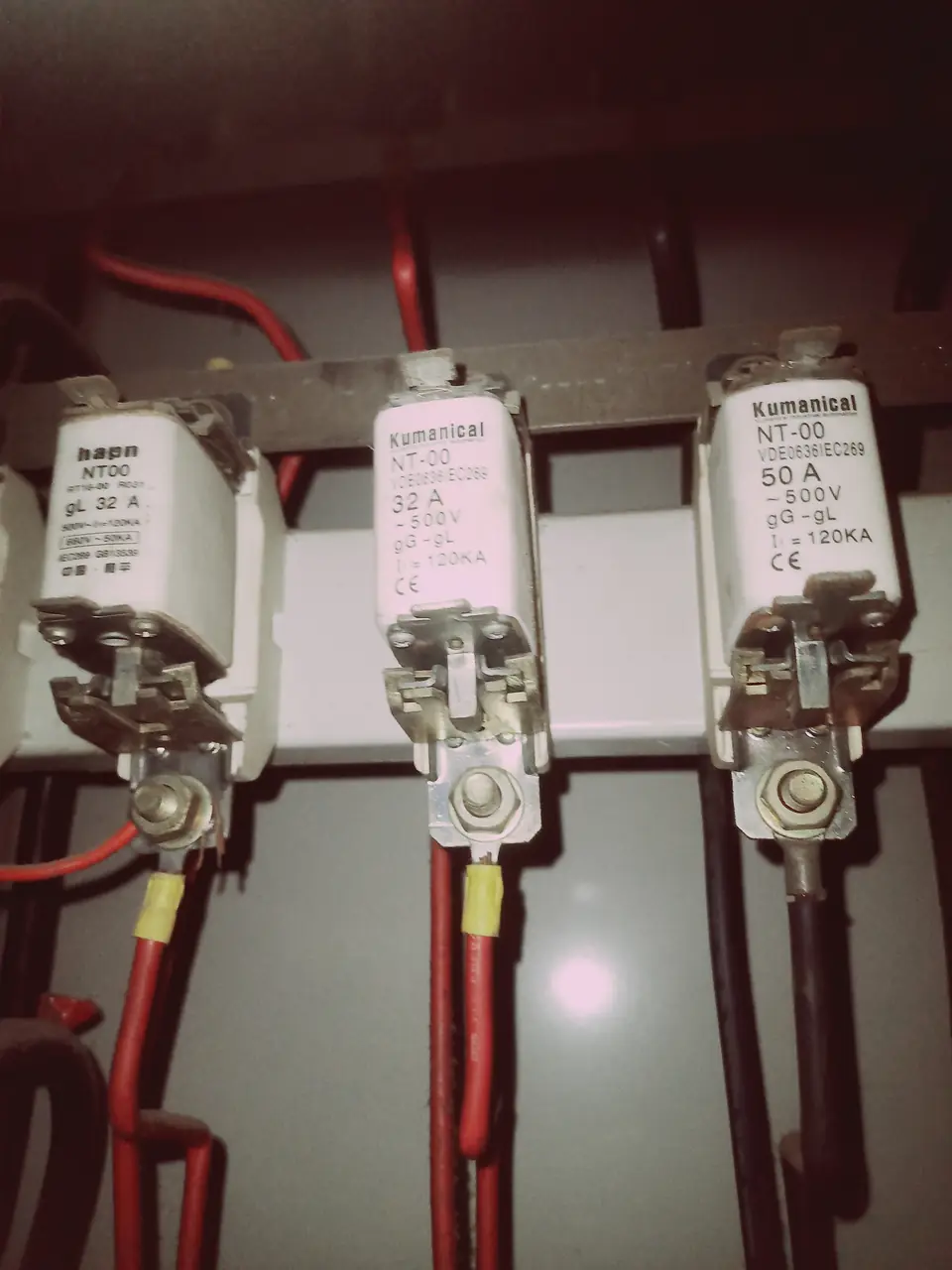HRC fuses replaced after an electrical fault